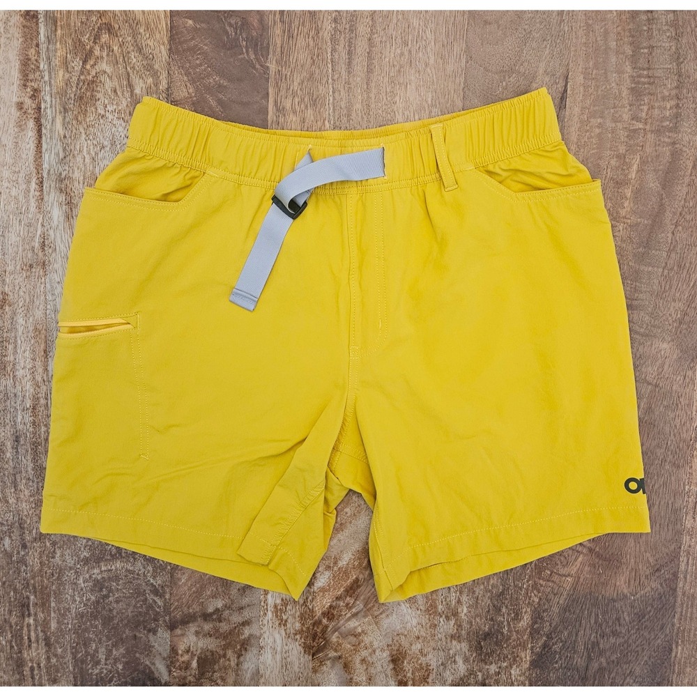 Outdoor Research Ferrosi Shorts Men's Large Yellow Hiking 7" Inseam UPF 50+